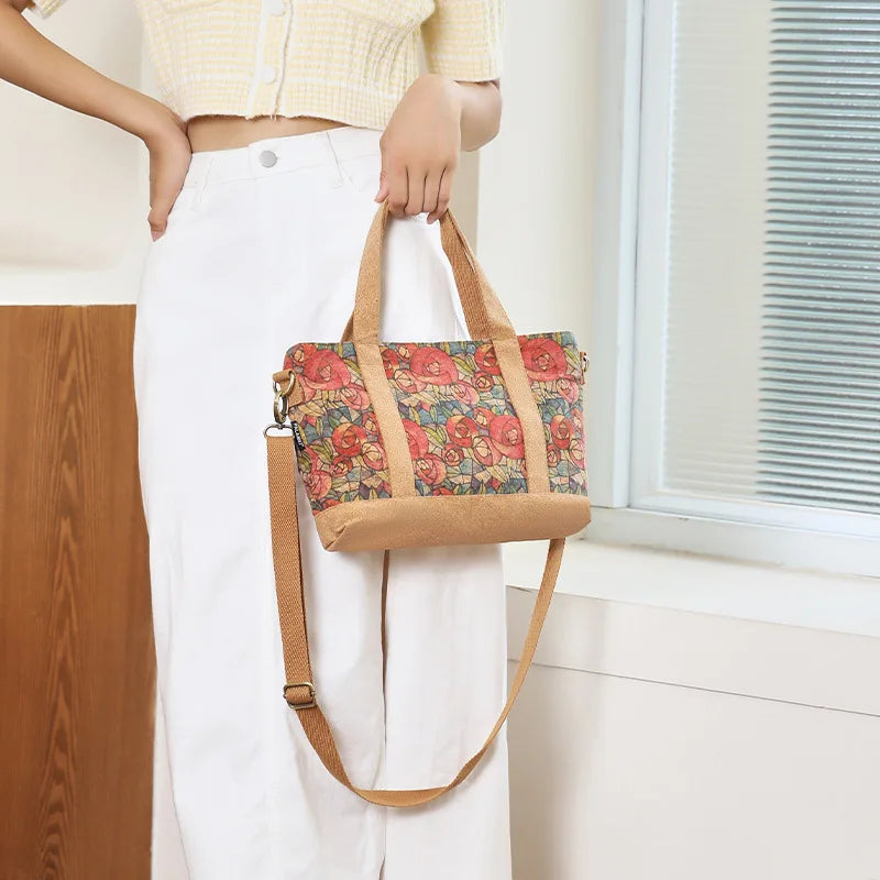 Natural Cork Handbag with Shoulder Strap