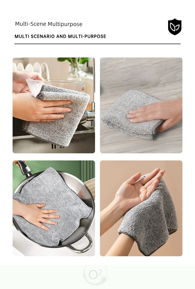 Kitchen Special Lint-Free Bamboo Charcoal Fiber Household Rag