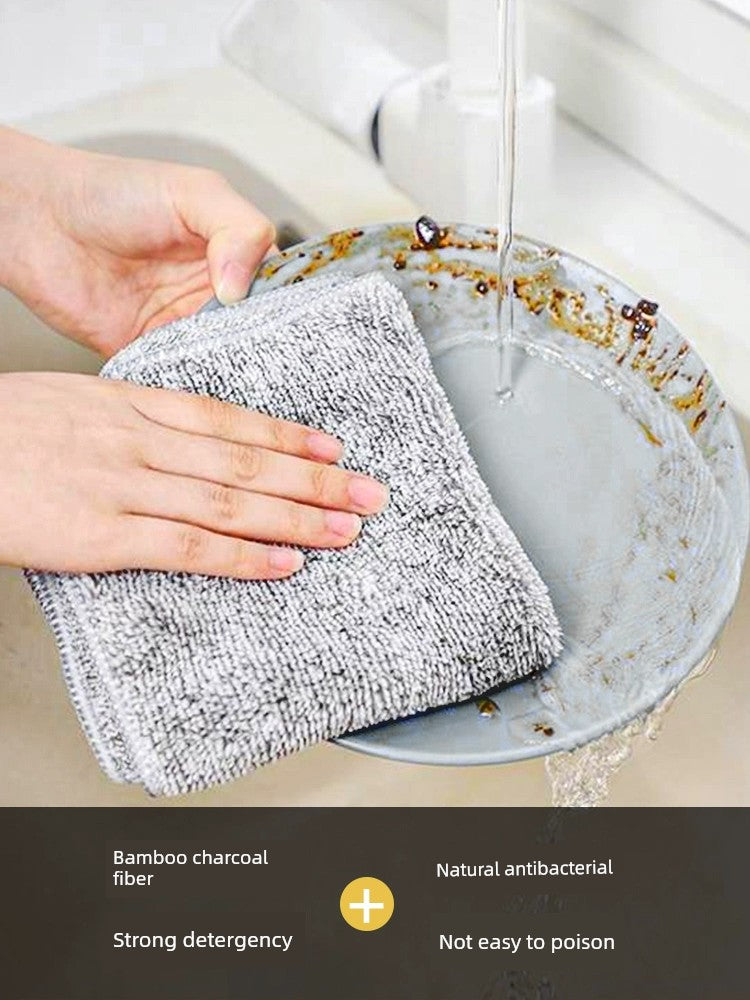 Kitchen Special Lint-Free Bamboo Charcoal Fiber Household Rag