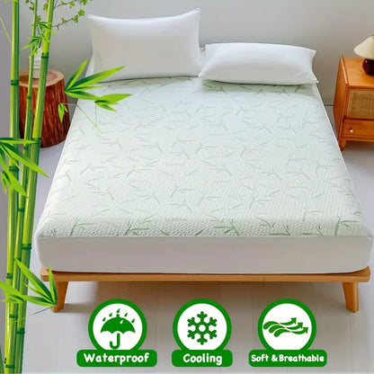 Waterproof Bamboo Mattress Cover (Without Pillowcase)