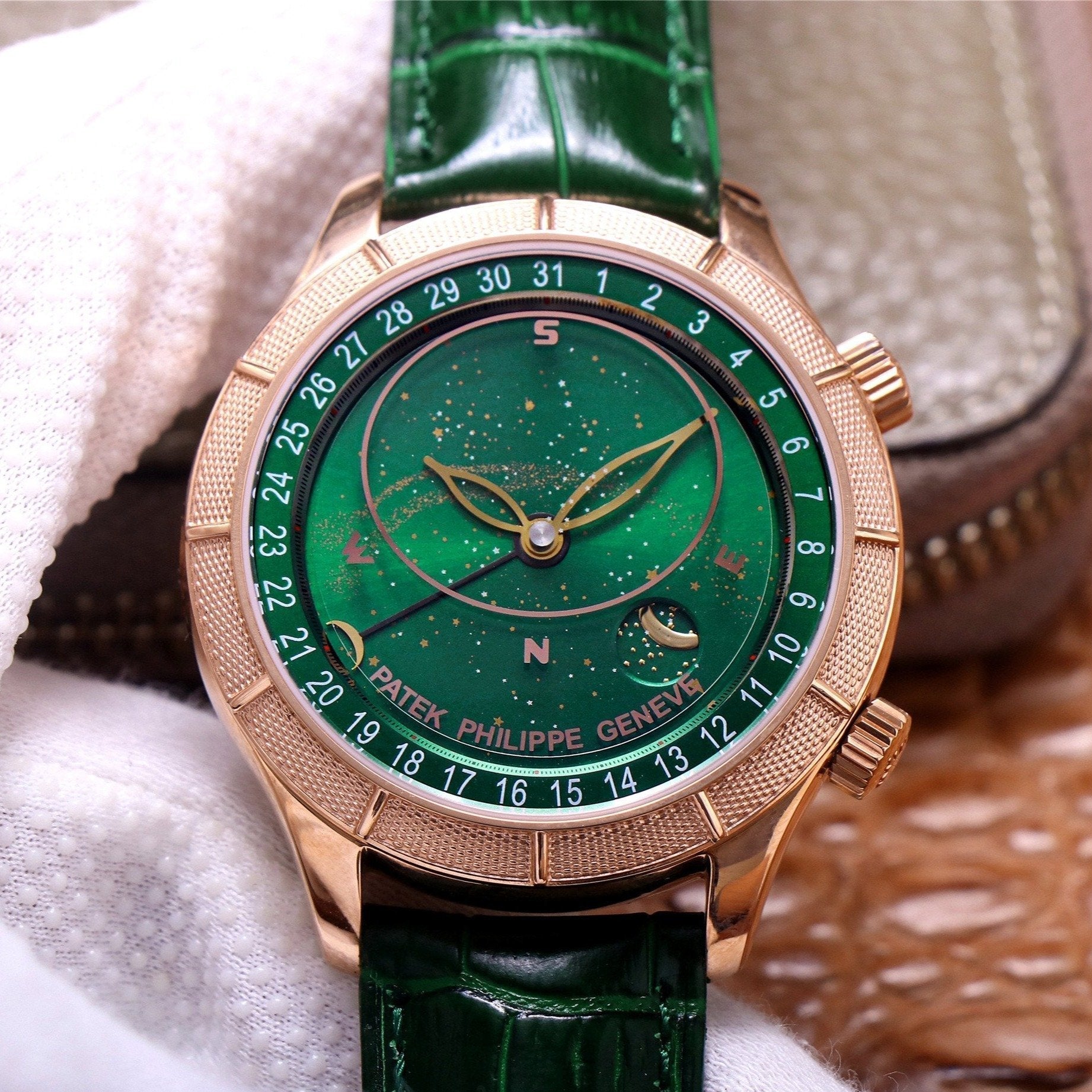 PATEK CELESTIAL GRAND COMPLICATIONS ROSE GOLD GREEN DIAL