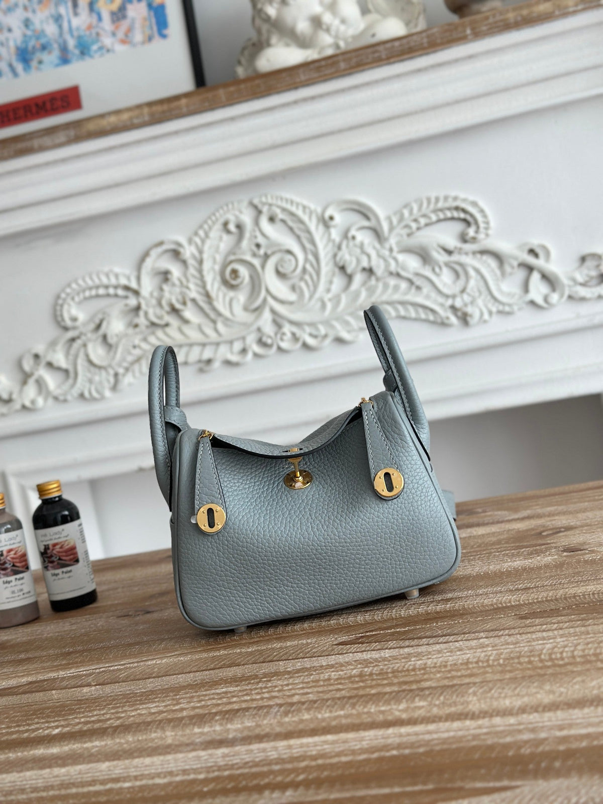 High-end Hermes 2026 Lindy Bag 19cm Togo Leather 4