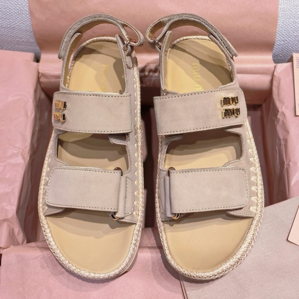 Miu Miu 2026 Strappy Sandals Suede 155479
