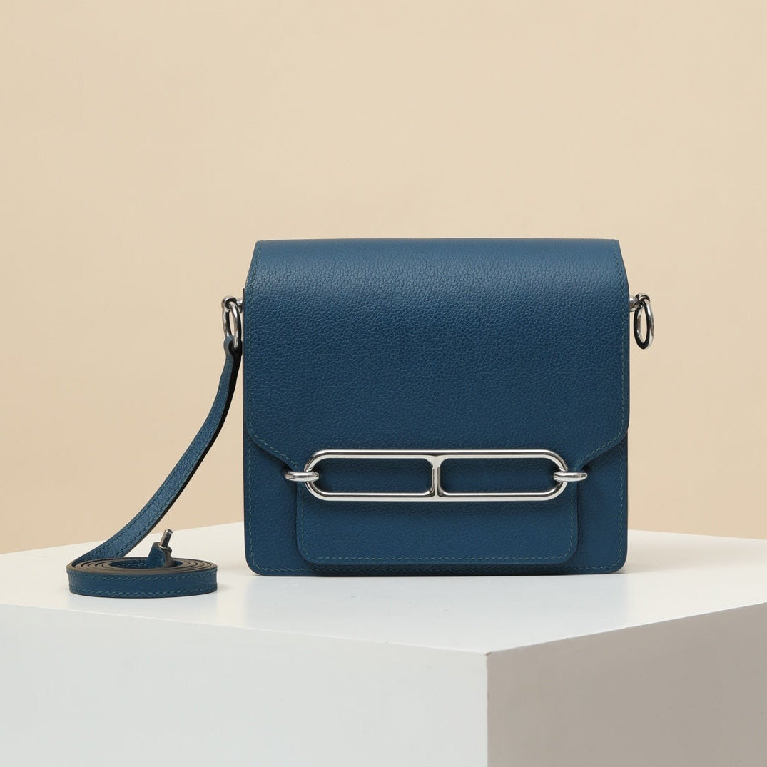 High-end Hermes 2026 Mini Roulis 18cm Evercolor Leather