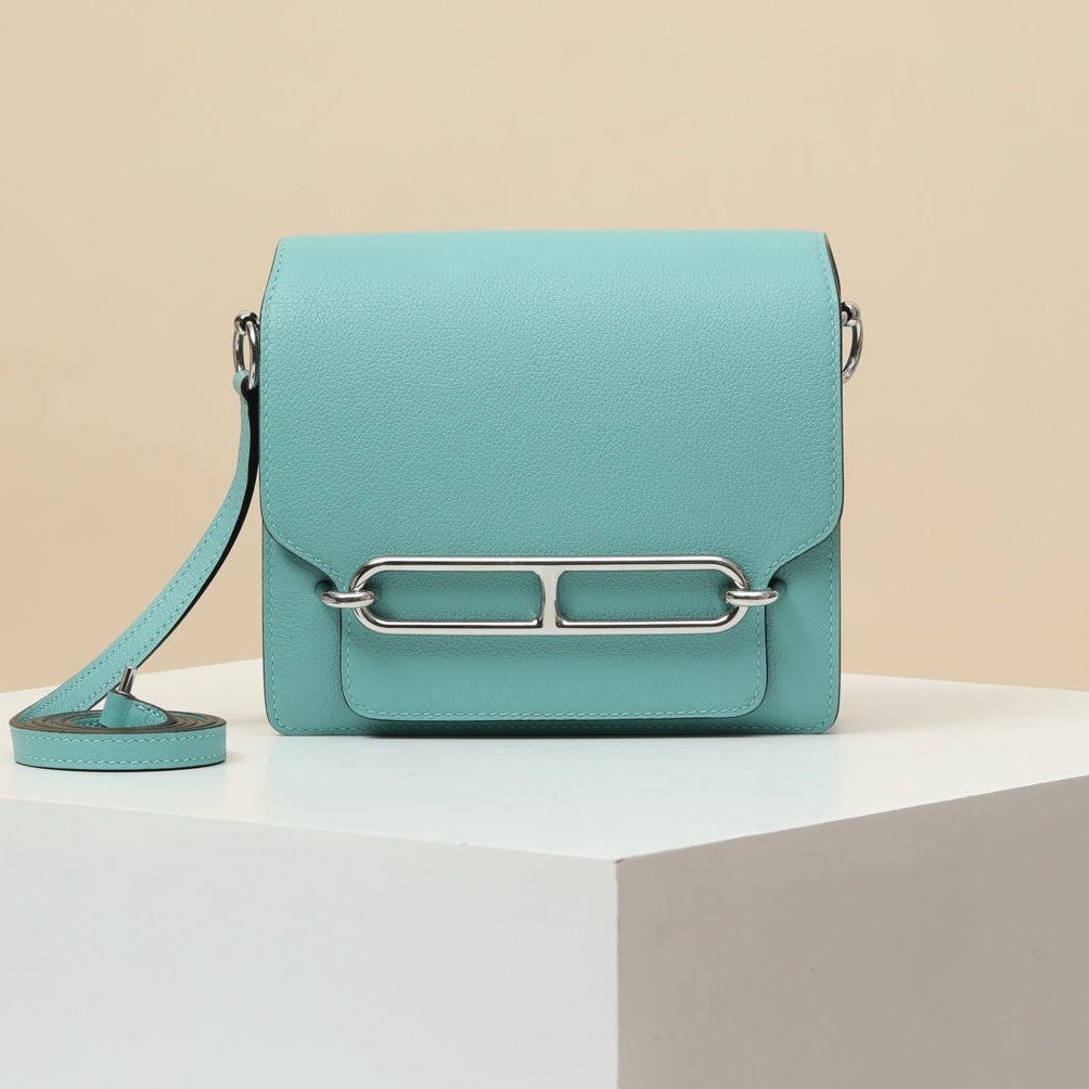 High-end Hermes 2026 Mini Roulis 18cm Evercolor Leather