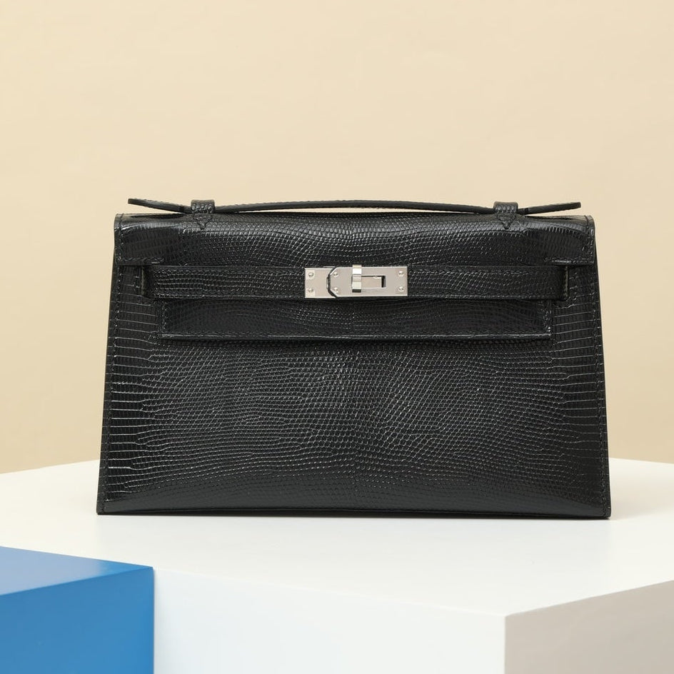 High-end Hermes 2026 Kelly Pochette 22cm Lizard Skin