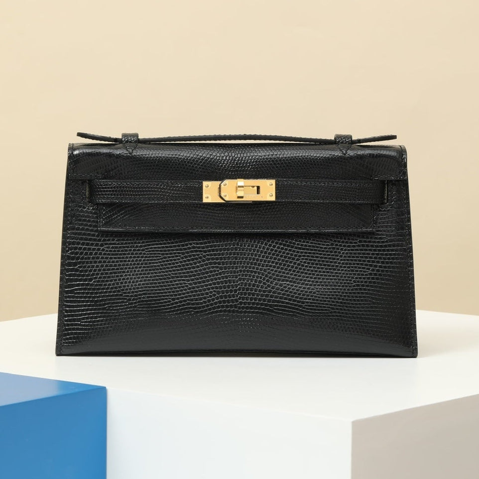 High-end Hermes 2026 Kelly Pochette 22cm Lizard Skin
