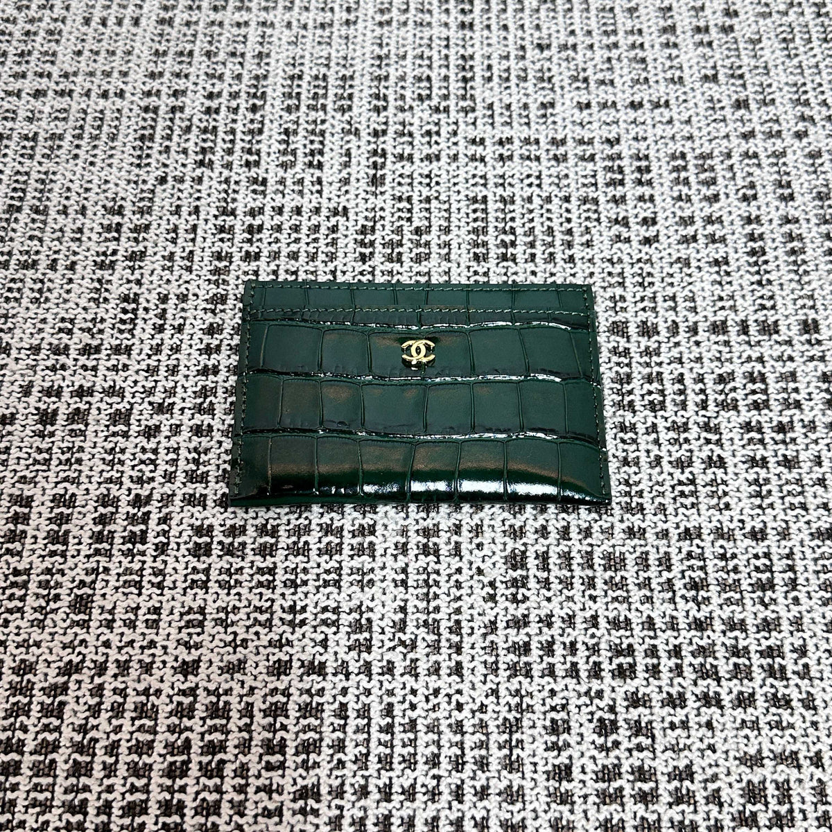 Chanel 2026 Wallet Multicolors Crocodile Embossed Leather