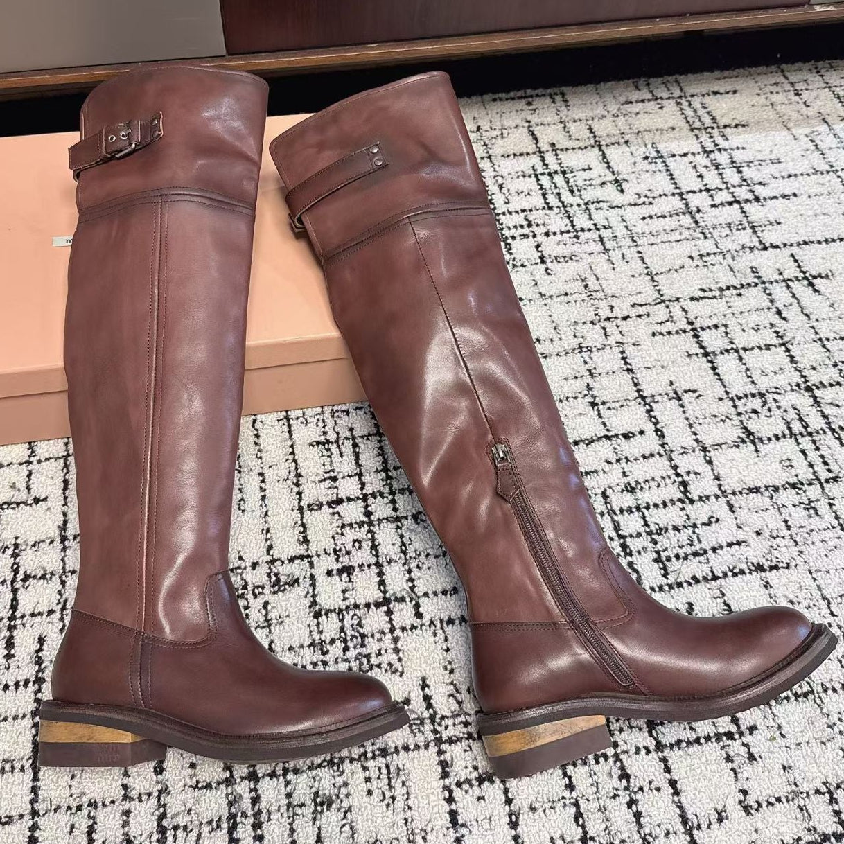 Miu Miu 2026 Over The Knee Boots Cowhide 994614