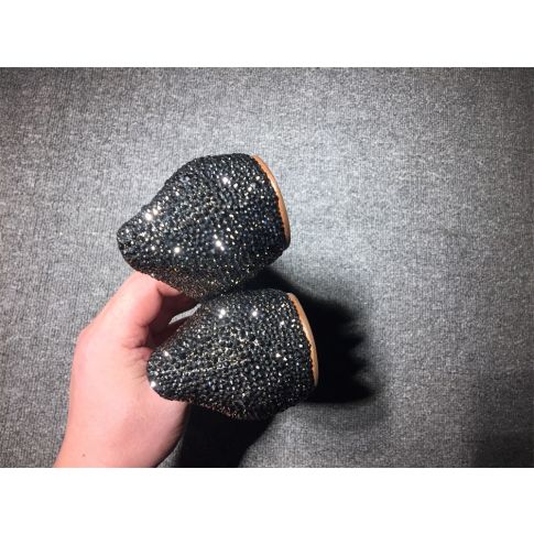 CL Pigalle Ballet Flats Strass Embellished Black