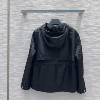 Prada 2025 jacket Black and Red Burgundy Polyester