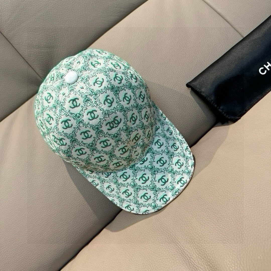 Chanel CC Logo Jacquard Baseball Cap 413094