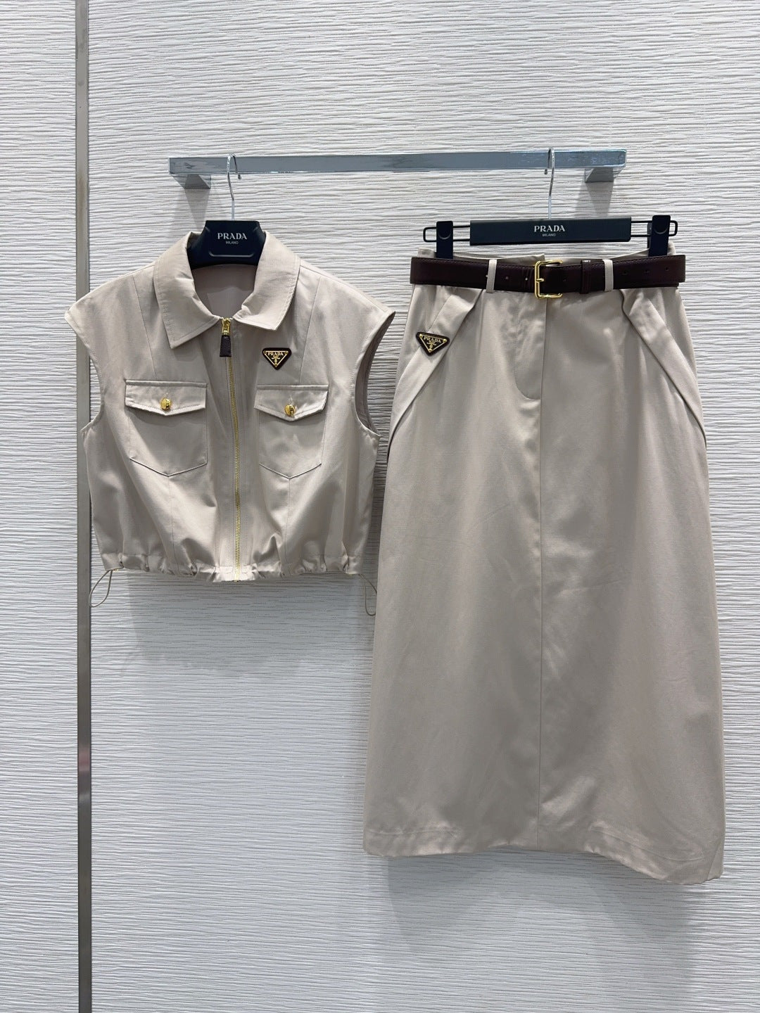 Prada 2026 Set Black and Beige Polyester Rayon 133156