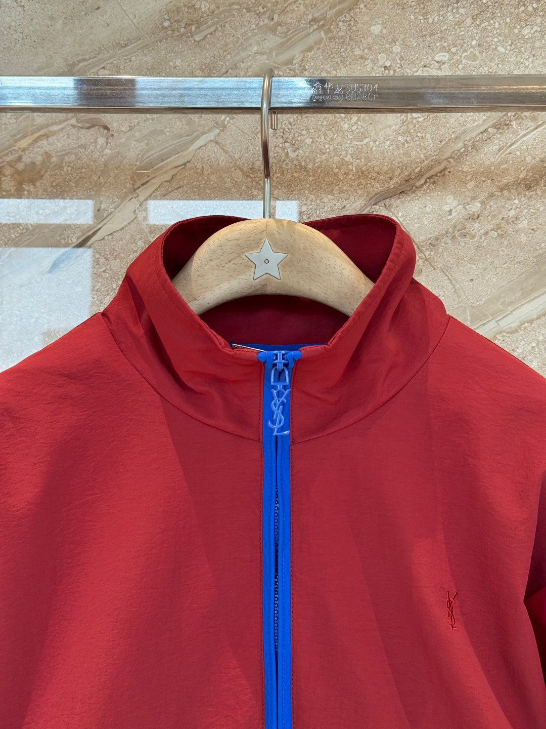 YSL 2026 Cassandre Cropped Windbreaker Nylon