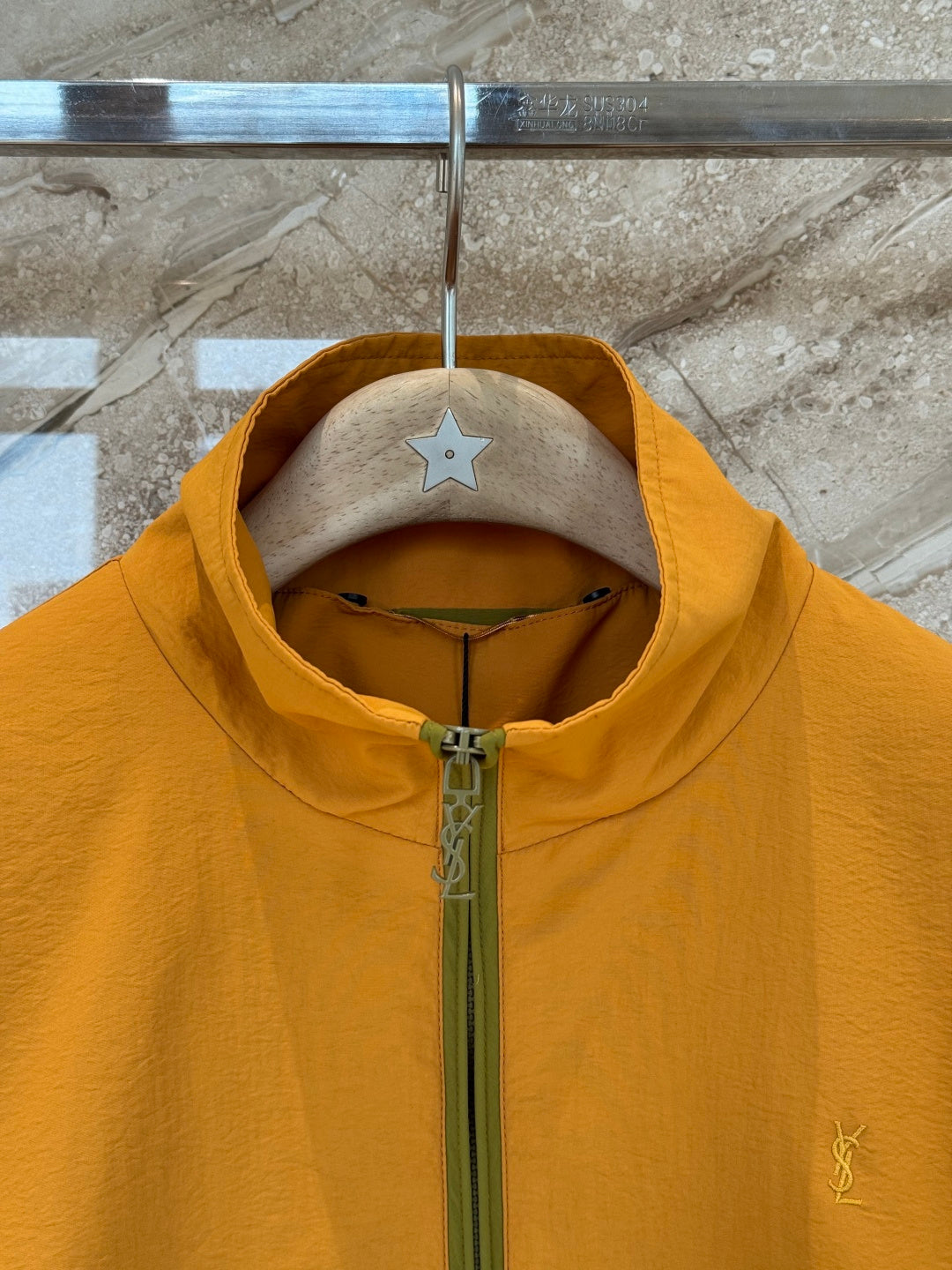 YSL 2026 Cassandre Cropped Windbreaker Nylon