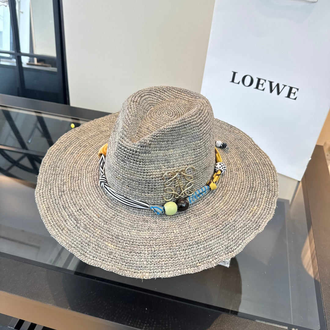Loewe Beaded Straw Hat 216018