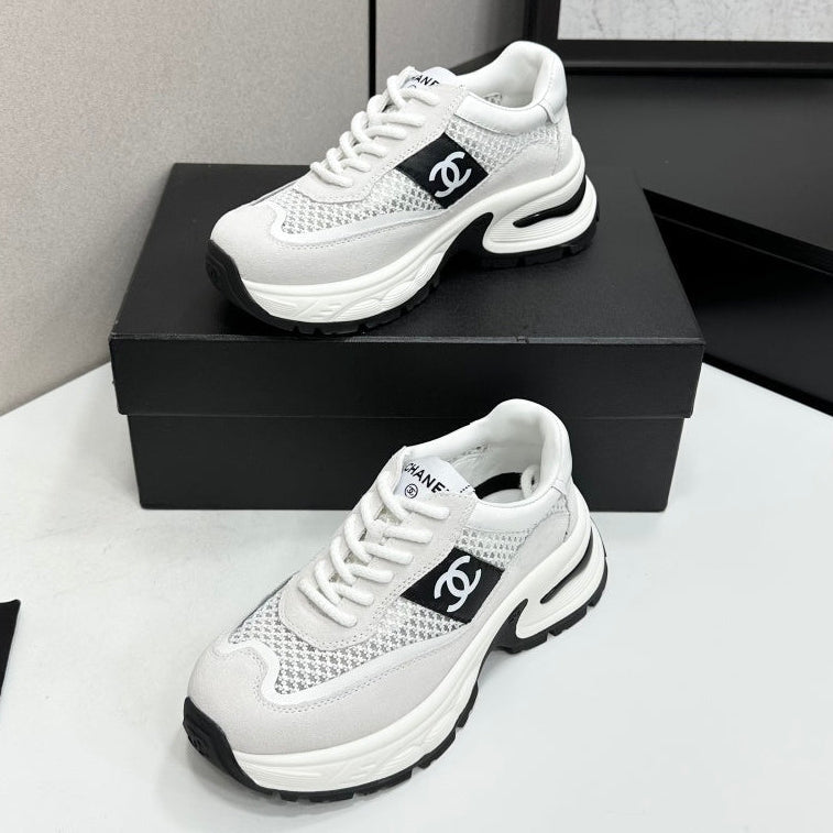 Channel 2026 Chunky Sneaker 5mm Mesh Suede Calfskin 894908