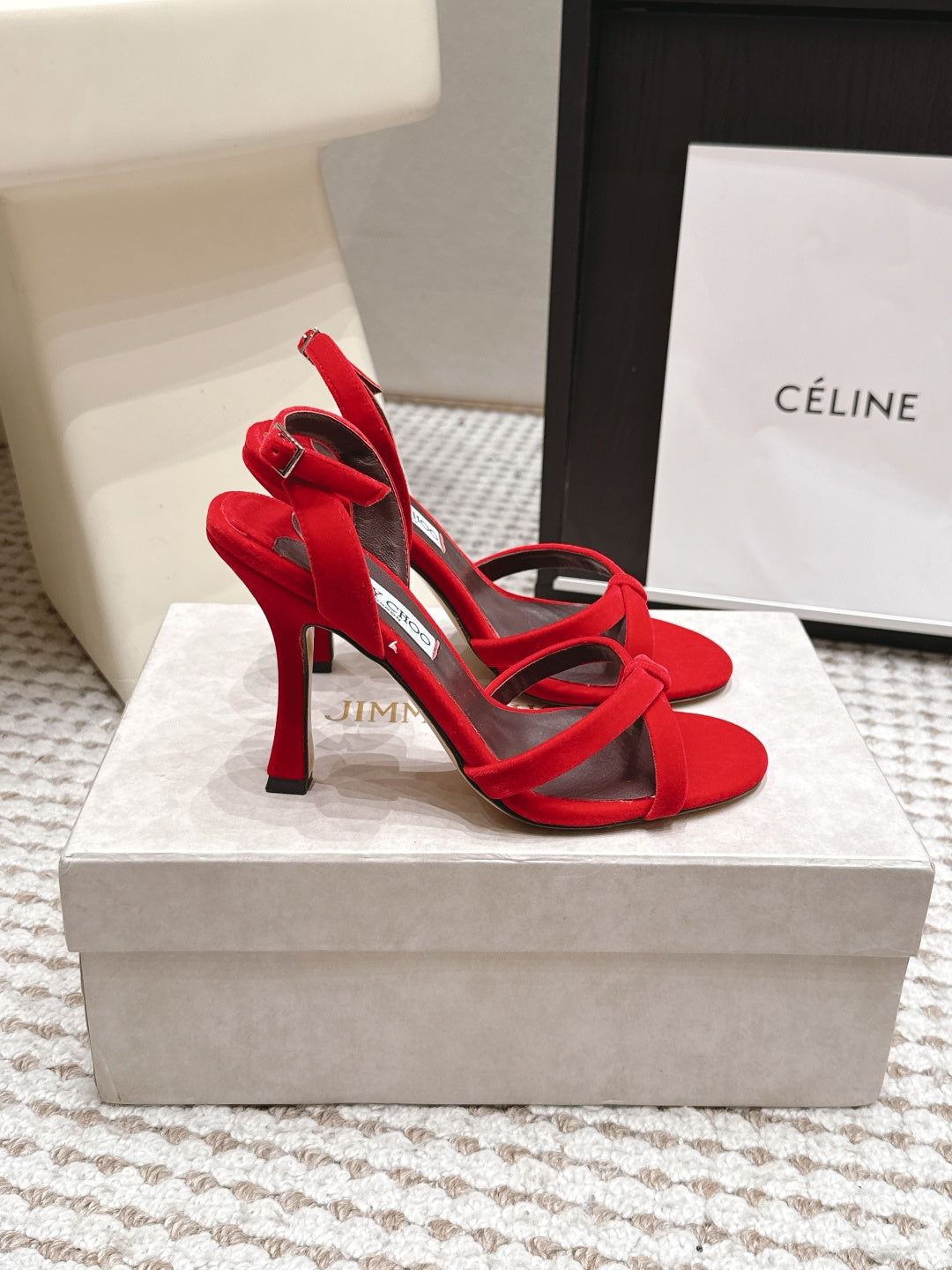 Jimmy Choo 2026 Elsy Sandals Suede Leather 930980