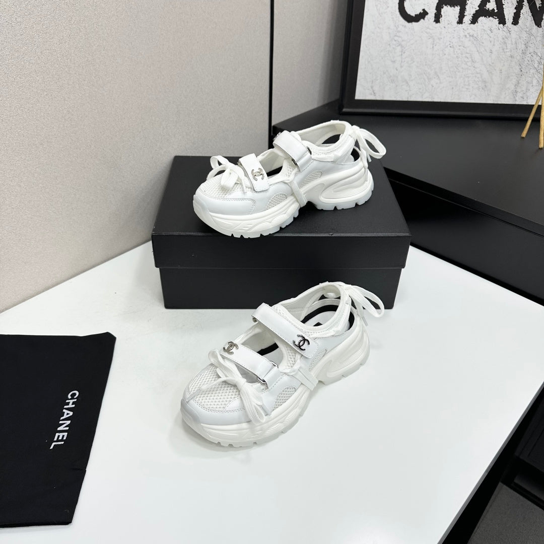 Channel 2026 Premium Casual Sneakers 55mm Mesh Calfskin 894895