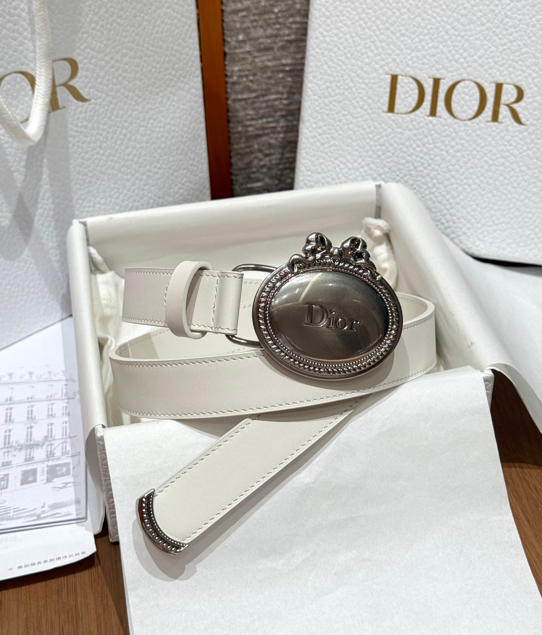 Dior 2026 Médaillon 6cm Belt Buckle 2.5cm Width Smooth Calfskin