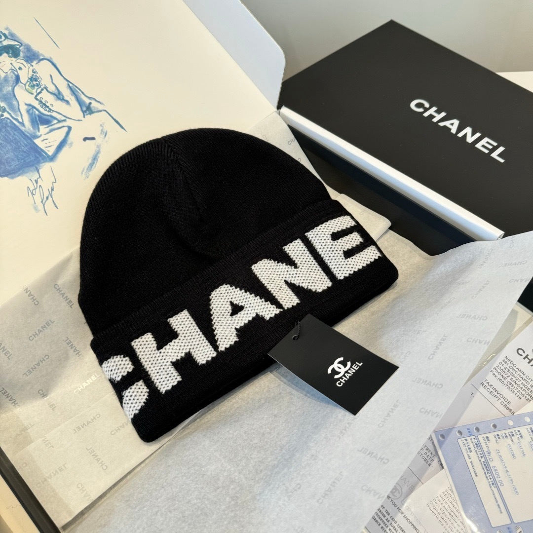 Chanel Wool Beanie With Logo 435289