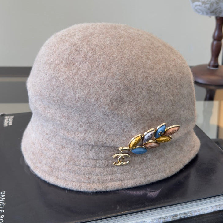 Chanel Felt Bucket Hat 491525