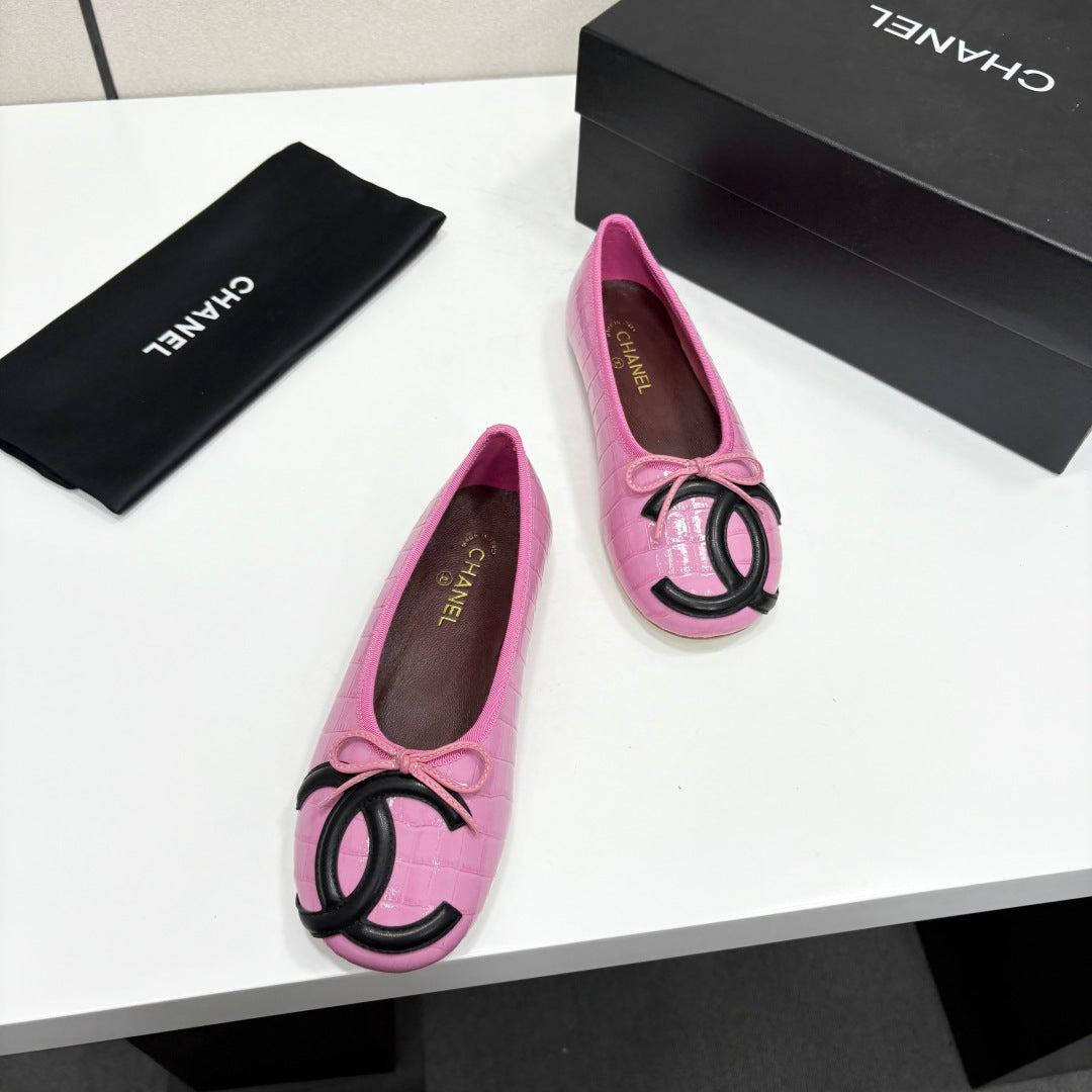Chanel 2026 Crocodile-Embossed Ballet Flat Leather 193751