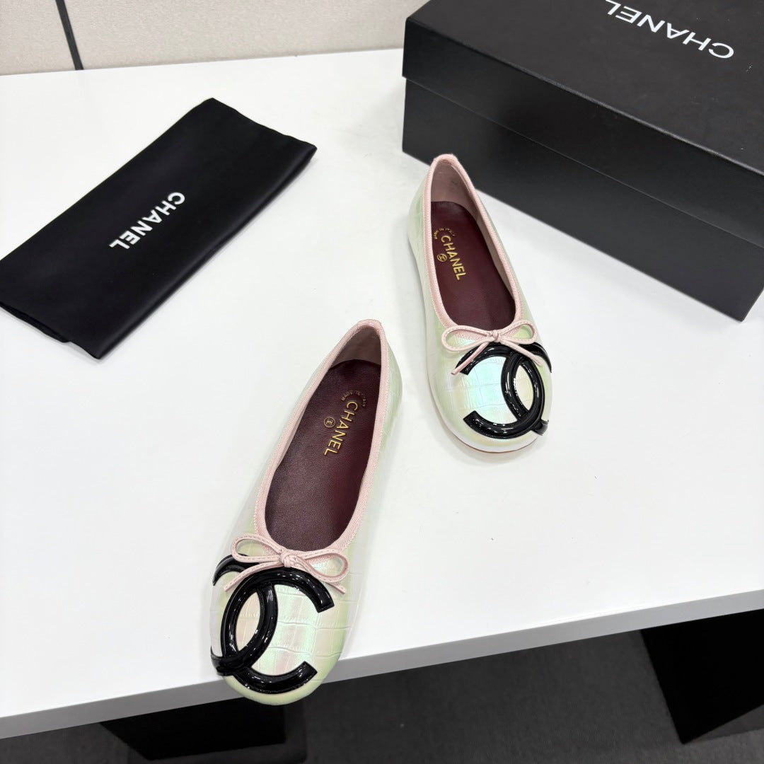 Chanel 2026 Crocodile-Embossed Ballet Flat Leather 193751