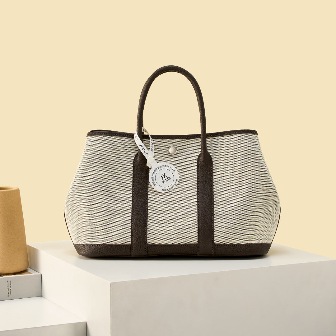 High-end Hermes 2026 Garden Party 30cm Bag Dutch Leather Canvas