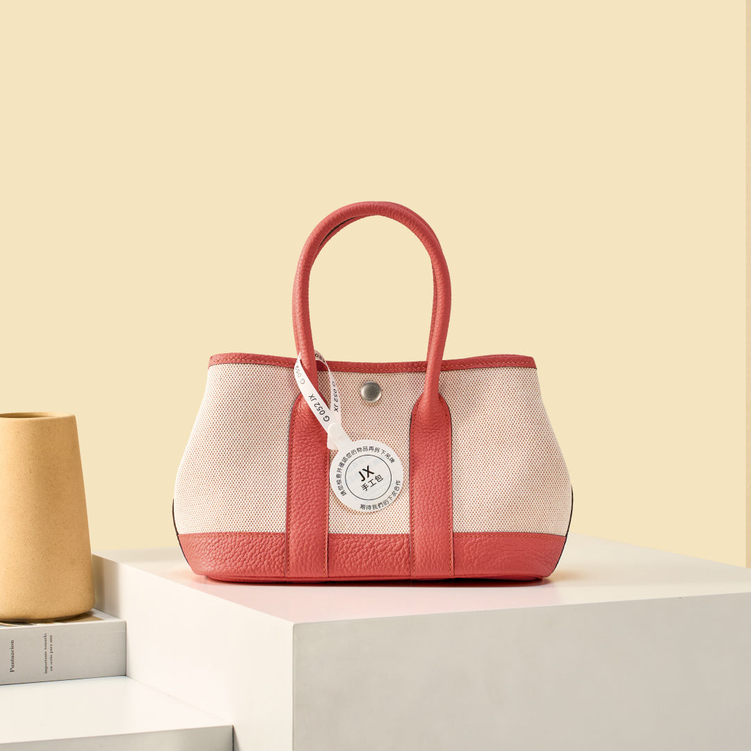 High-end Hermes 2026 Garden Party 23cm Bag Dutch Leather Canvas
