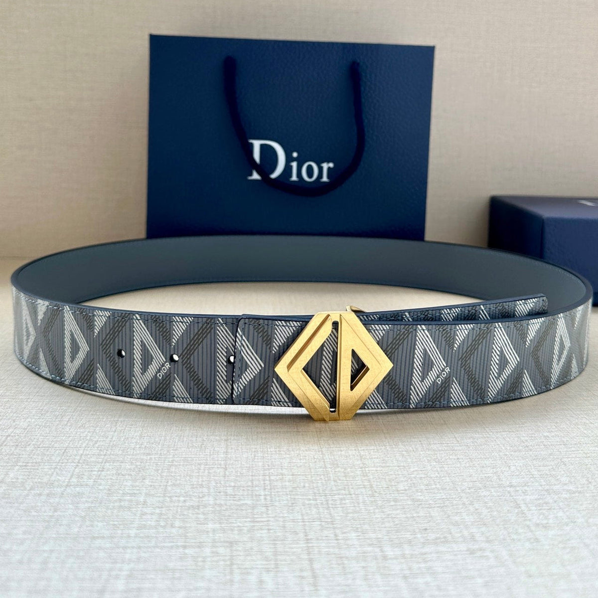 Dior 2026 CD Diamond Reversible Belt 40mm Leather