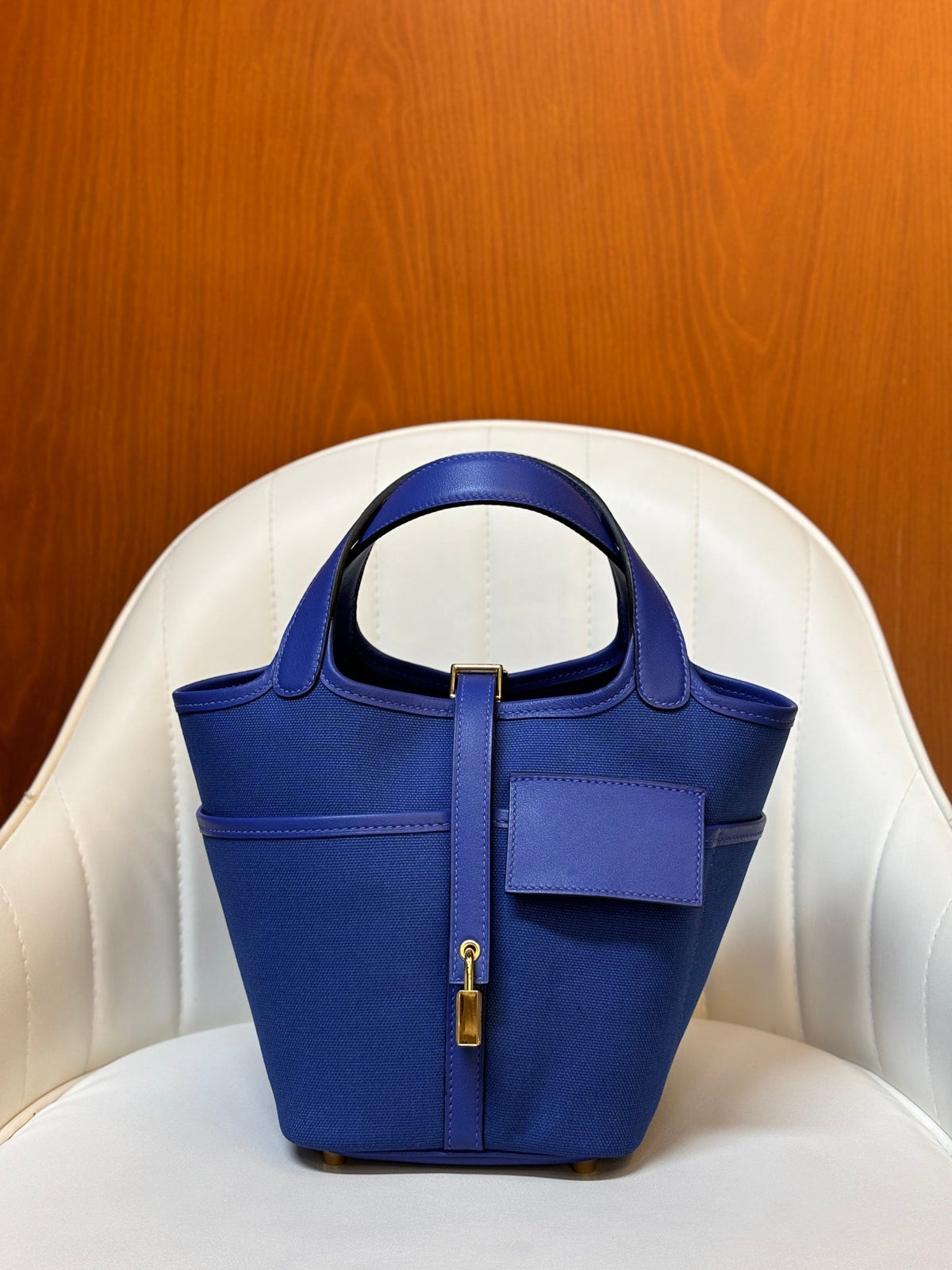 High-end Hermes 2026 Picotin Lock 18 Pocket Bag Canvas/Swift Calfskin 2