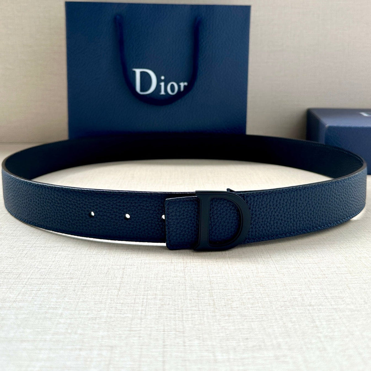 Dior 2026 CD Buckle Leather Belt 35mm Cowhide