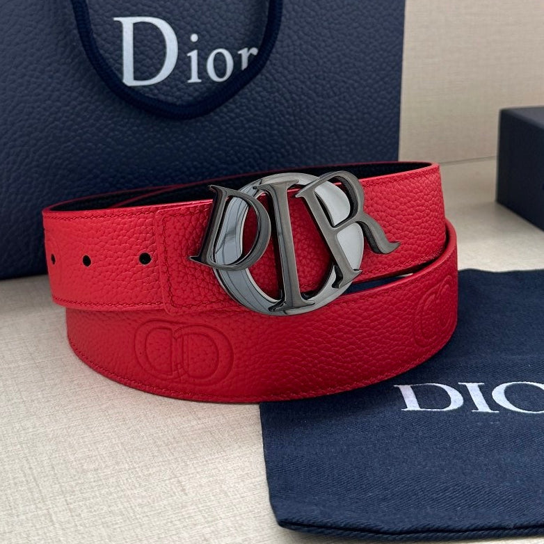 Dior 2026 Icon CD Buckle Belt 35mm Cowhide