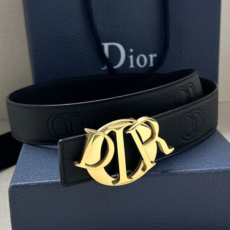 Dior 2026 Icon CD Buckle Belt 35mm Cowhide