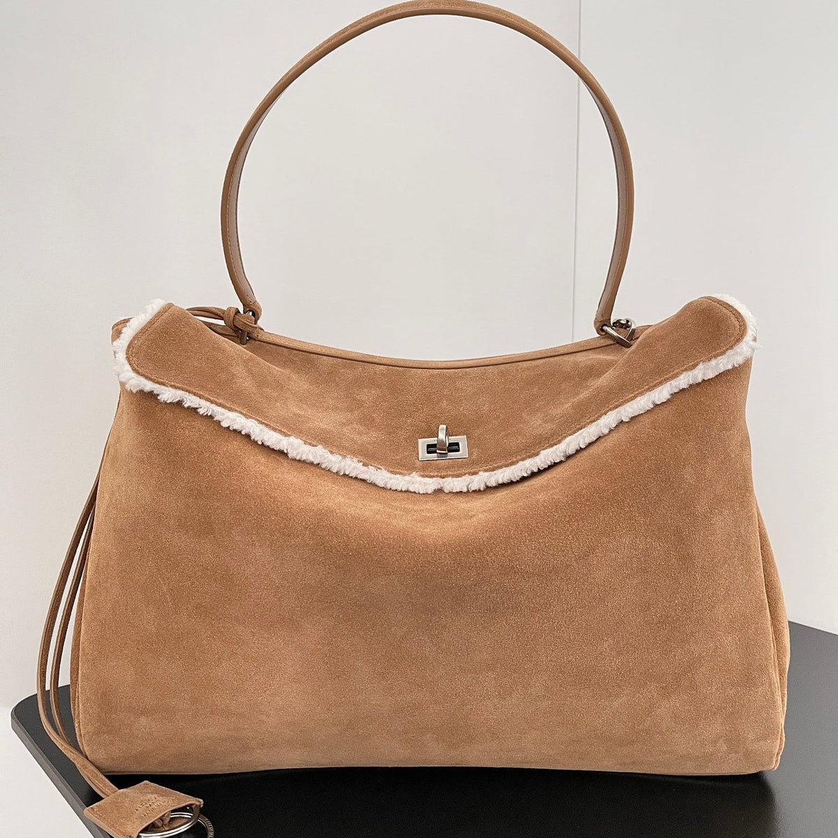Balenciaga 2026 Rodeo Bag Silver Buckle Suede Leather