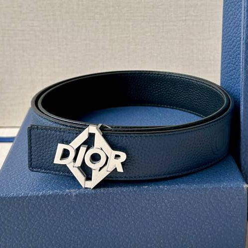 Dior 2026 CD Logo Buckle Belt 35mm Cowhide