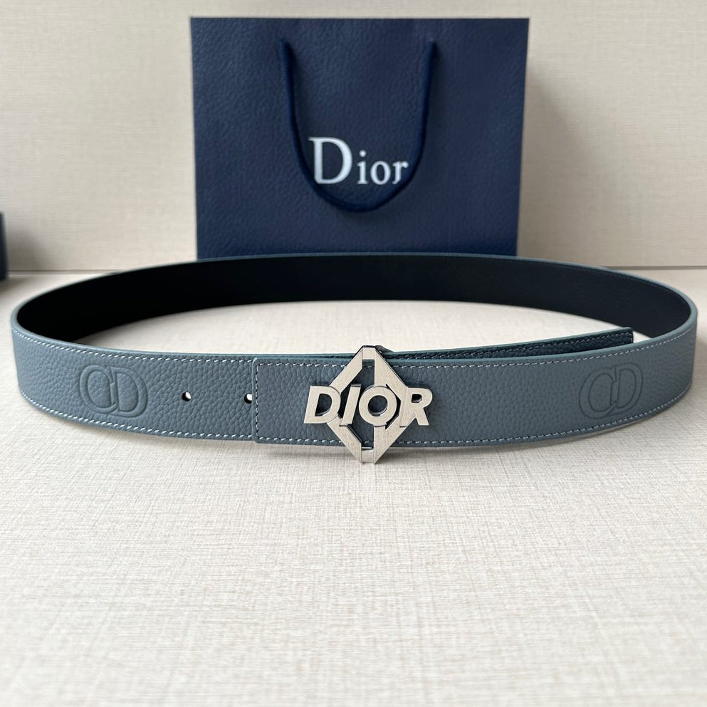 Dior 2026 CD Logo Buckle Belt 35mm Cowhide