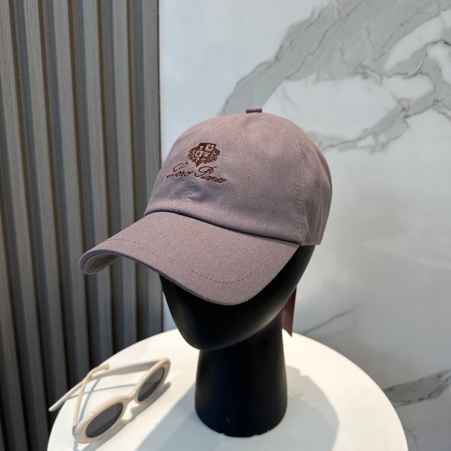Loro Piana Baseball Cap Cotton With Brown Logo 268957