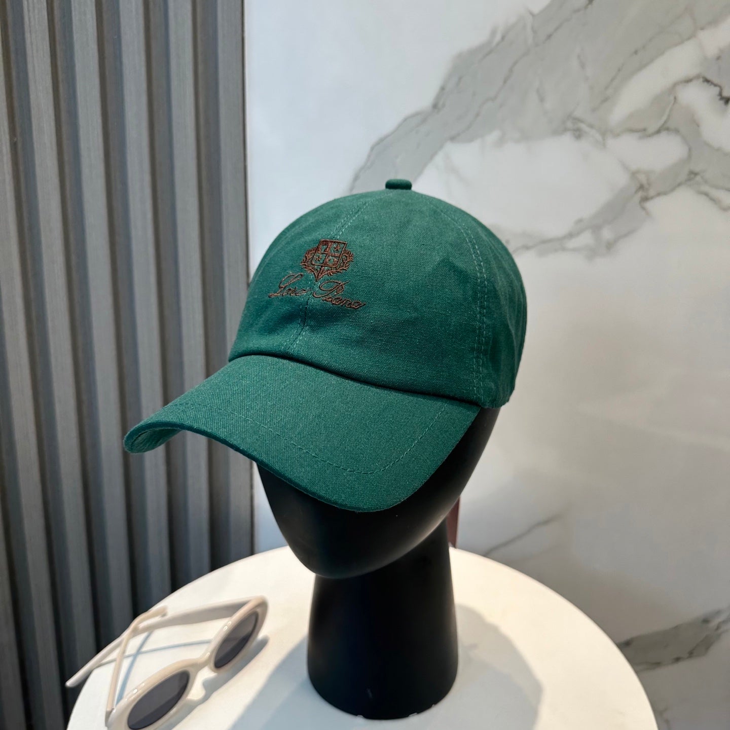 Loro Piana Baseball Cap Cotton With Brown Logo 268957
