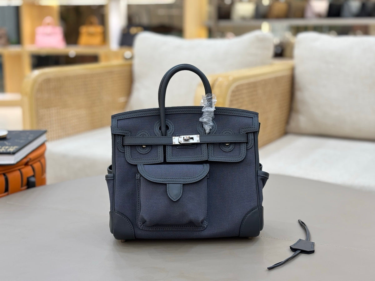 High-end Hermes 2026 Birkin Cargo 25cm Swift Leather Canvas