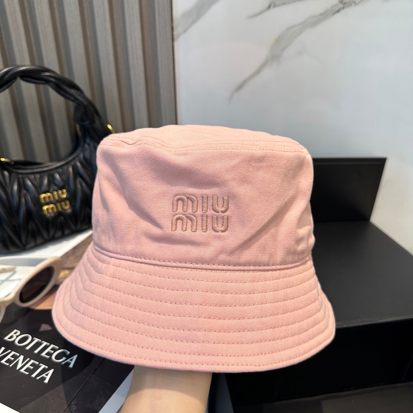 Miumiu Embroidered Bucket Hat 229386