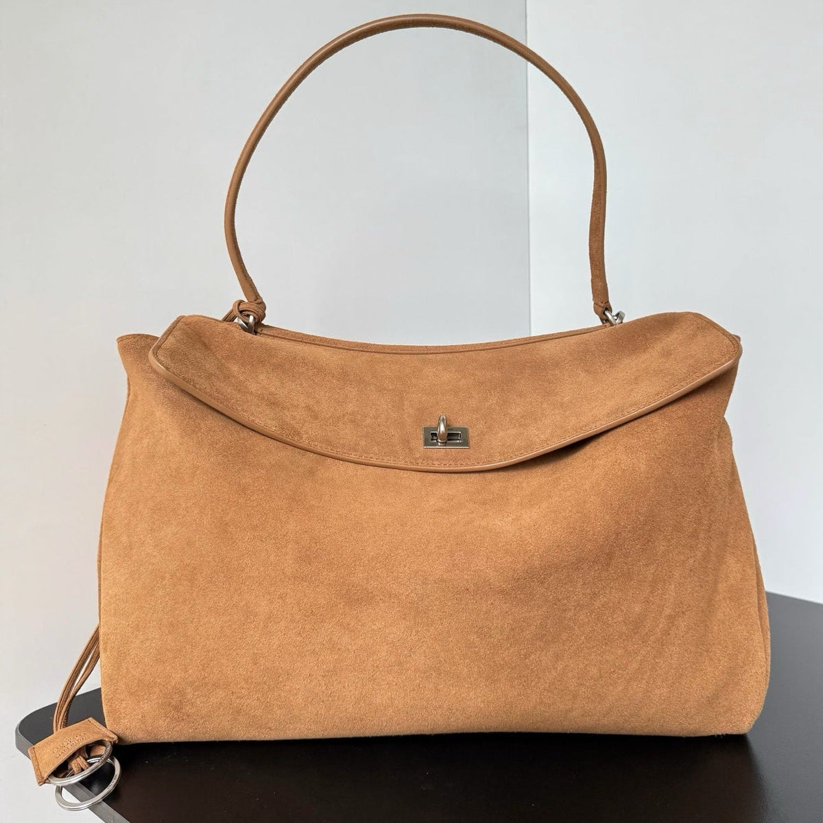 Balenciaga 2026 Rodeo Bag Silver Buckle Suede Leather