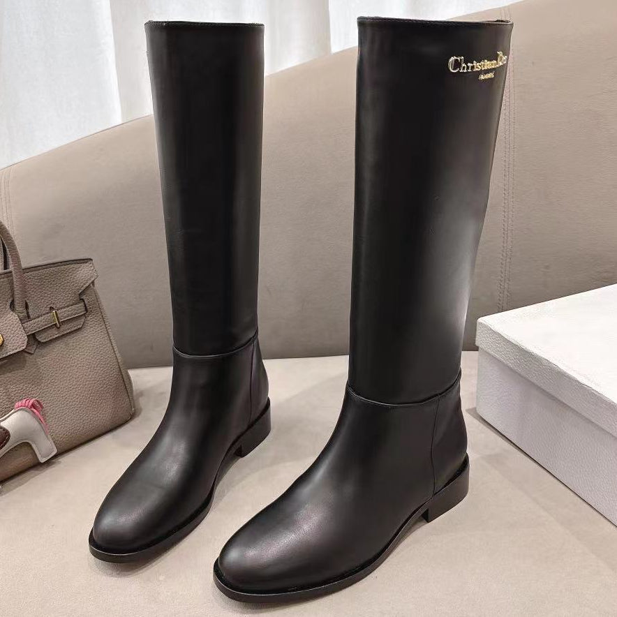 Dior 2026 D-Town Boots Black Suede Leather 139827
