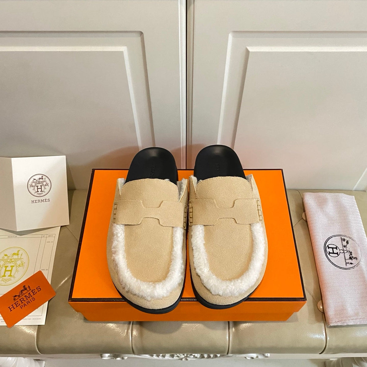 Hermes 2026 Go Mule Suede Leather 602937