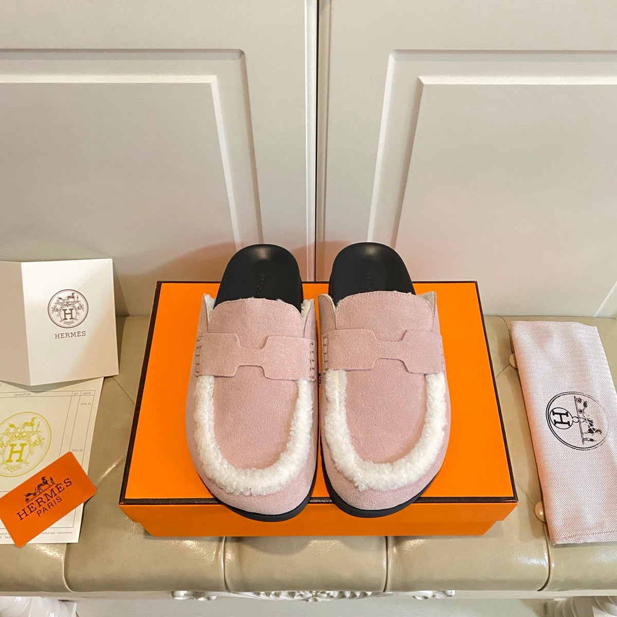 Hermes 2026 Go Mule Suede Leather 602937