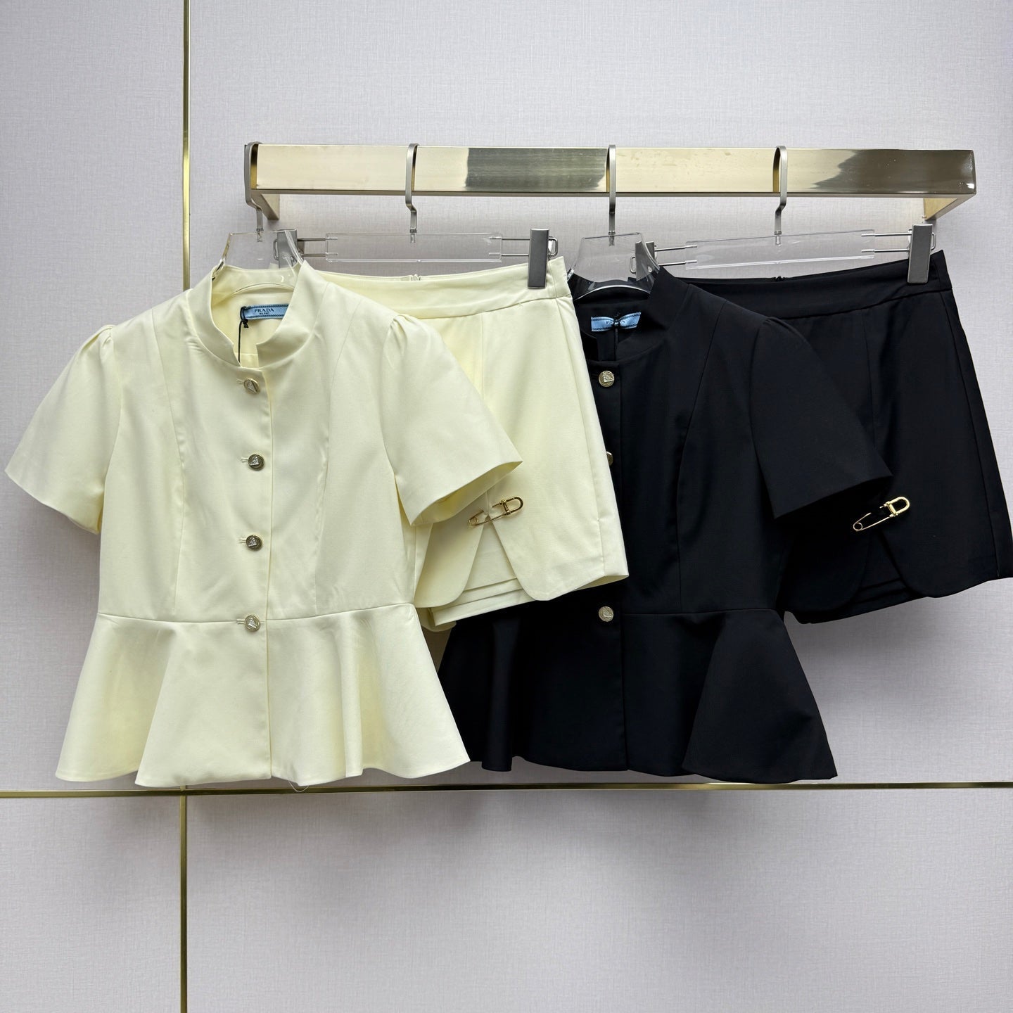 Prada 2026 Set Black and Cream Cotton Polyester 354764