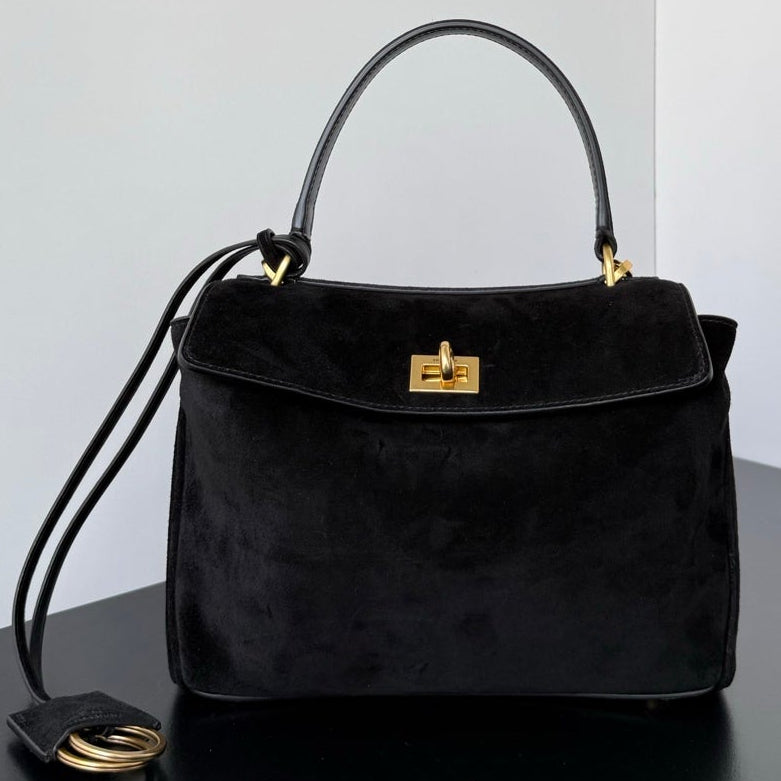 Balenciaga 2026 Rodeo Bag Gold Buckle Suede Leather