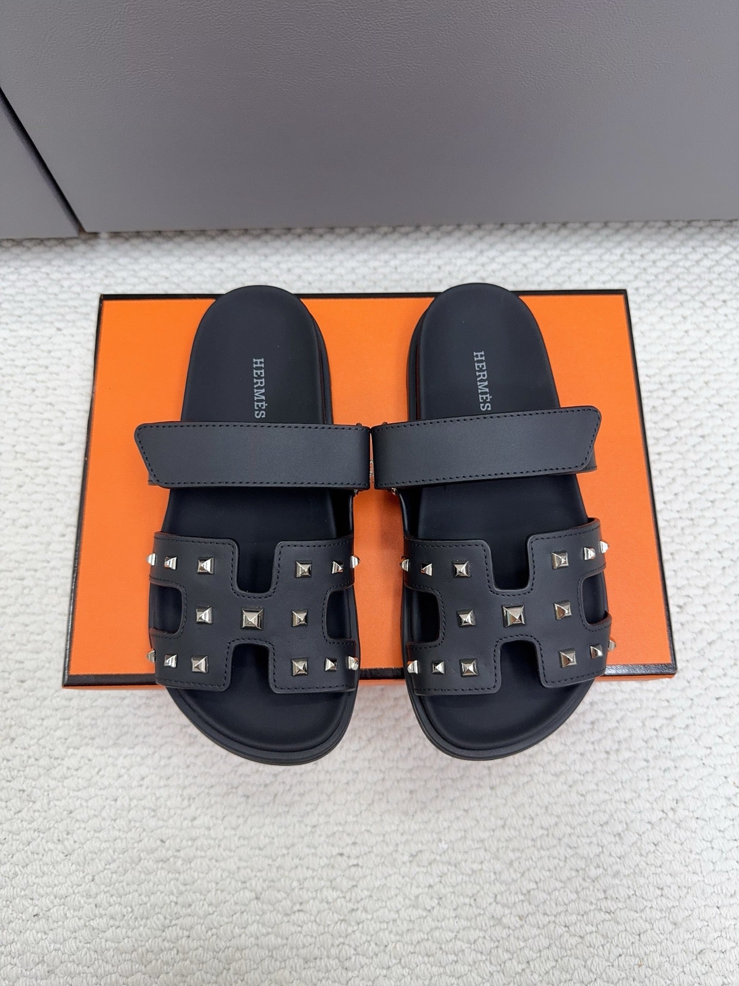Hermes 2026 Chypre Sandal With Studs Cowhide 779049