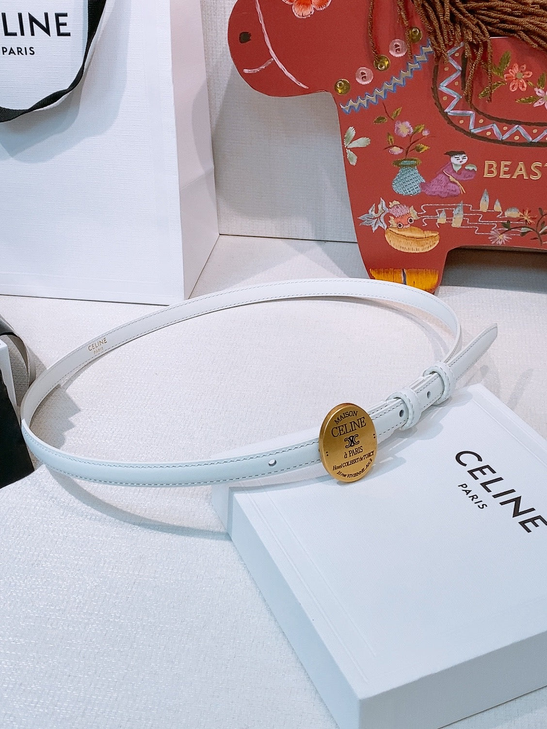 Celine 4.5cm Belt Buckle 1.3cm Width Leather
